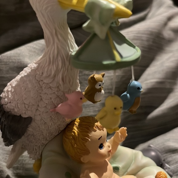 San Francisco Music Box Co. Stork with Baby Figurine - Picture 7 of 11